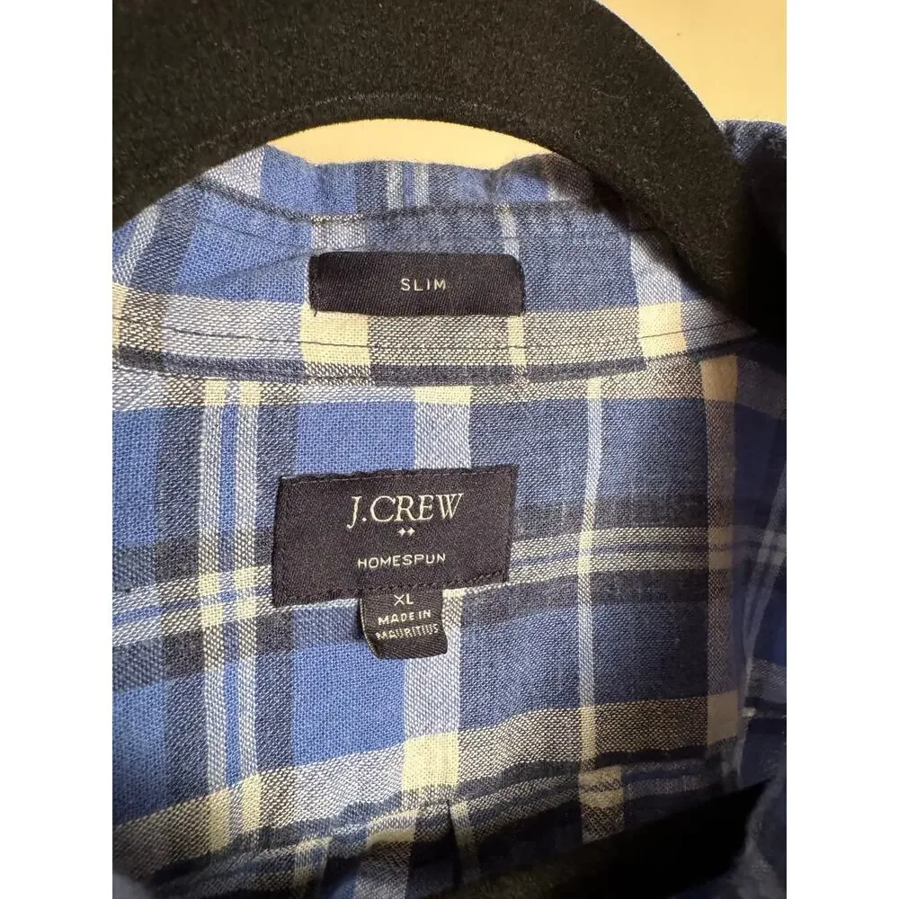 Classic J. Crew Homespun 100% Cotton slim Fit XL